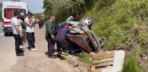 Karasu Yolunda Trafik Kazası
