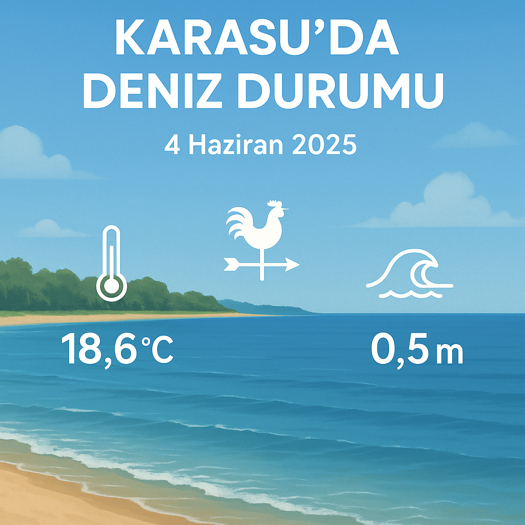KARASU’DA GÜNCEL DENİZ DURUMU – 4 Haziran 2025, Çarşamba