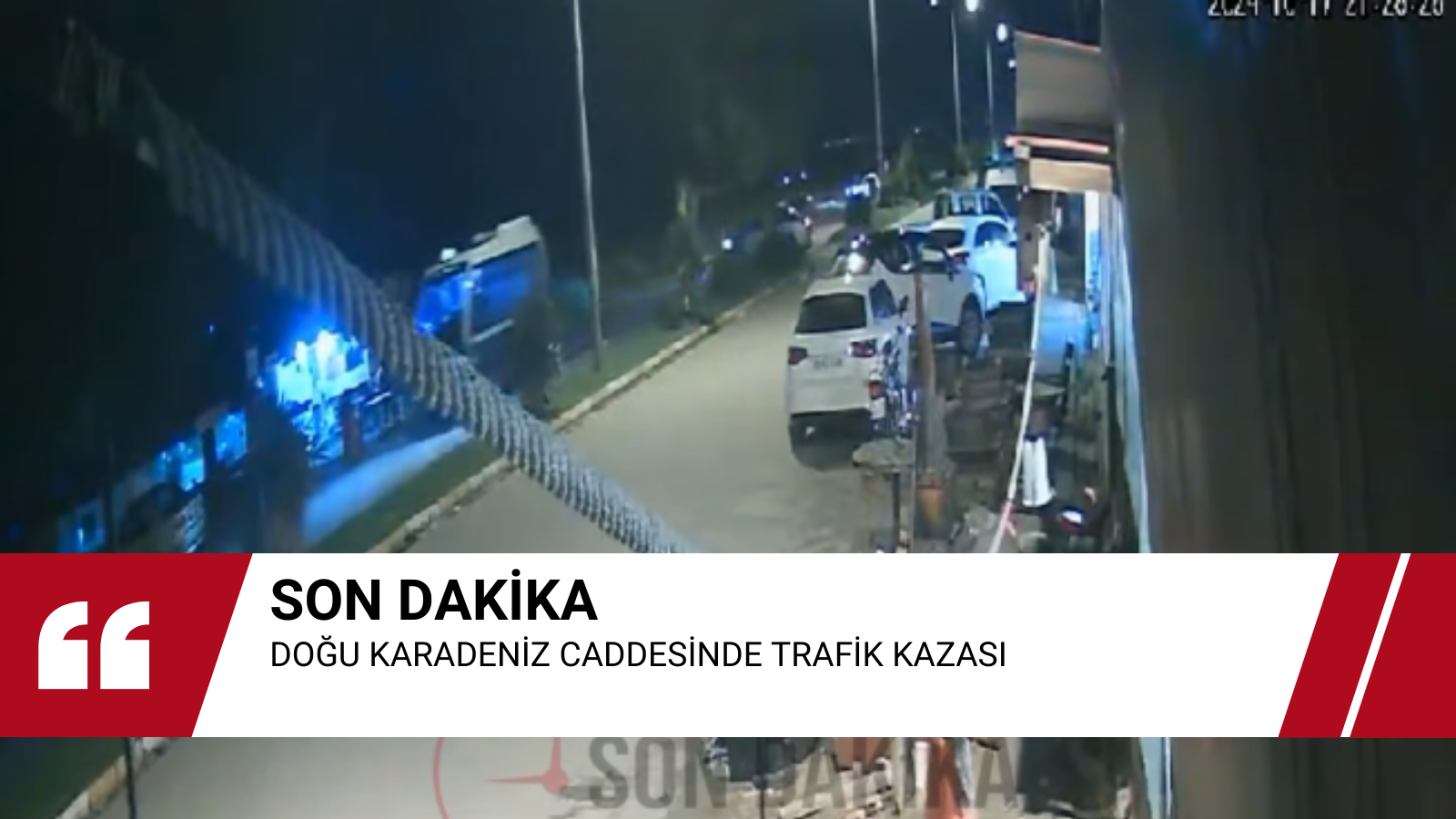 Doğu Karadeniz Caddesinde Trafik Kazası